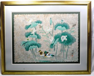 Chung-Kang Choi (1958) Korean - Original Painting Of Ducks With COA