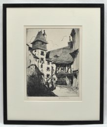 John McGrath (1885-1942) Old City View Signed Etching