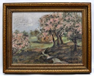 Antique BELIVEAU Landscape Oil Painting