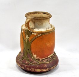 Antique Austrian Painted Ceramic Amphora