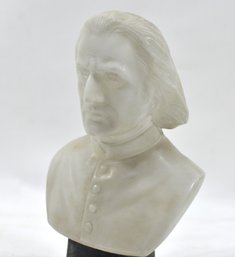 Antique Franz Liszt Carved Marble Bust
