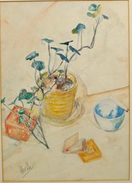 Alex LEE ( 20th Century) Watercolor Still Life Painting
