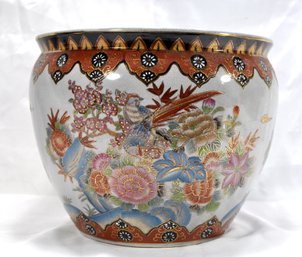 Chinese Flower Pot Jardiniere Koi Fish Bowl Planter