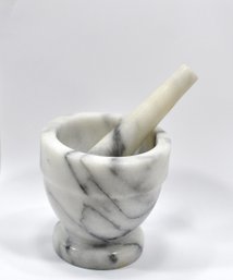 Vintage Mortar And Pestle Stone Marble Set