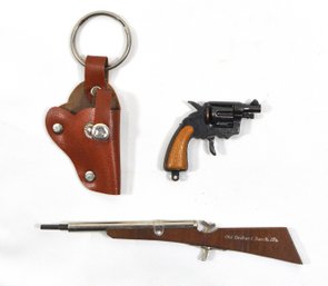 Miniature Rifle Pen & Revolver Berloque