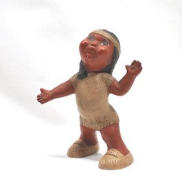 Small Vintage Native American Girl Figurine- Signed