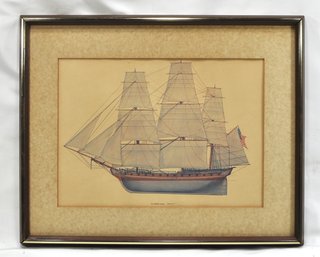 Vintage Print  ' THE ESSEX FRIGATE' By Melbourne Smith