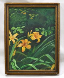 Suzanne Wilson (1940 - 2003) Flower Oil Painting
