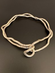 Vintage Bendable Snake Silver Necklace