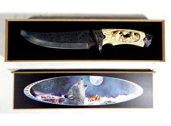 Lone Wolf Dagger Knife With Box