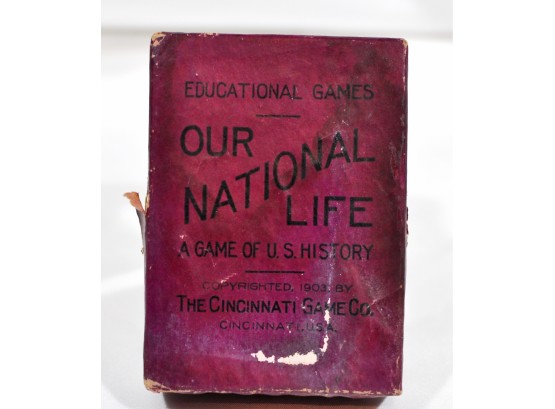 Antique 1903 Our National Life Card Game