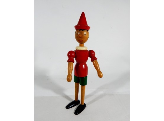 Vintage Wooden PINOCCHIO Figure Toy Hand Painted 16' Tall