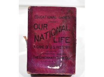 Antique 1903 Our National Life Card Game