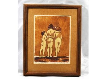 Signed Print Of Girl Nudes