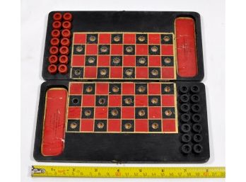 Original Antique 1910 Checkers Game Complete