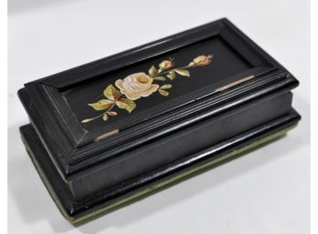 Antique Hand Painted Wooden Stamp Box