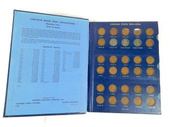 Lincoln Cents Collection Album Full Of Coins