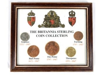 Framed 'The Britannia Sterling Coin Collection'