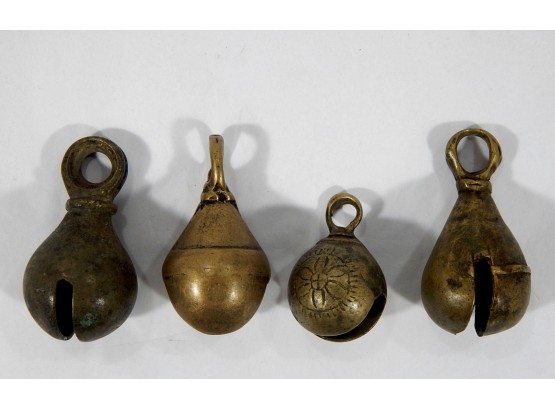 Lot 4 Antique Brass Bells
