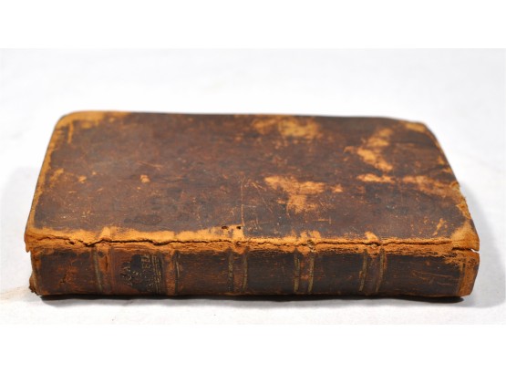 Antique 1767 Leather Book 'Vicar Of Wakefield'