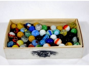 Lot Of Vintage Unsorted Glass Marbles