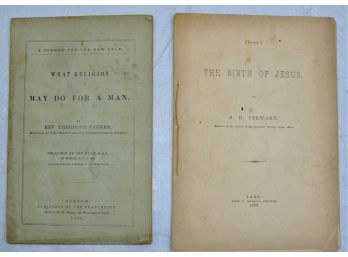 Lot 2 Religious Books Panphlets 1859 & 1888