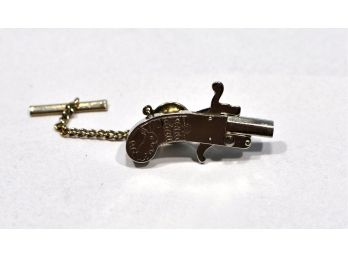 Vintage Tie Pin Tack Miniature Berloque Pinfire Pistol Austria