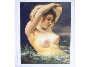 Nude Print Courbet On Canvas