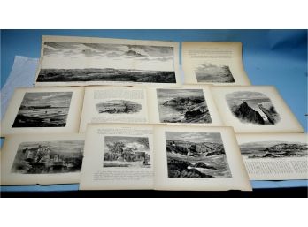 Lot 10 Prints 19th Century Views Of New England, Boston Fold-Out View