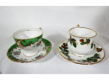 Two Sets Vintage Cup & Saucer Fine Bone China England