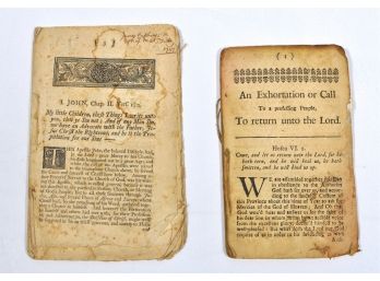 Lot 2 Antique 1700's Religious Books