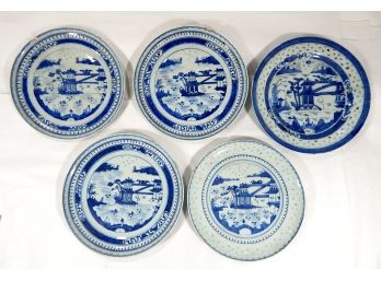 Lot 5 Antique Chinese Export Plates