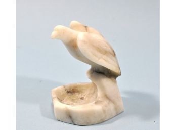 Antique Carved Marble EAGLE Statue Ring Holder Tray