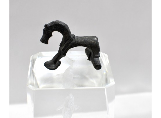 Ancient Roman Bronze Horse Figurine Fibula- Archaeological Find