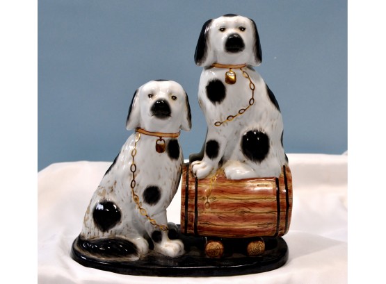 Vintage Staffordshire Spaniel Dogs Figurine