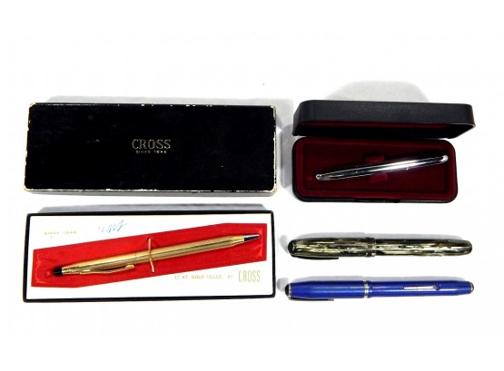 Vintage Pen Lot: Cross, Fisher, Esterbrook, Moore.