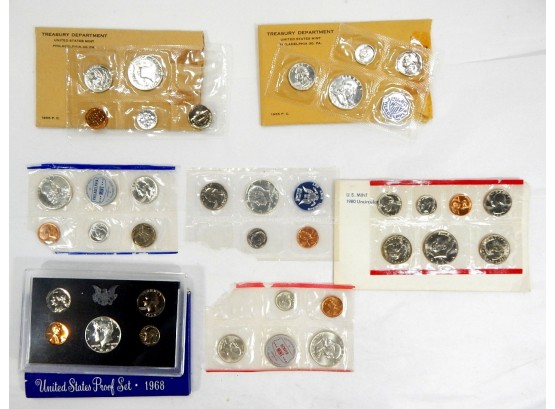 Lot Of 7 U.S. Silver Proof & Mint Sets
