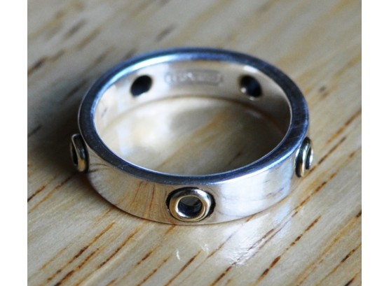 Authentic COACH Sterling Silver Ring