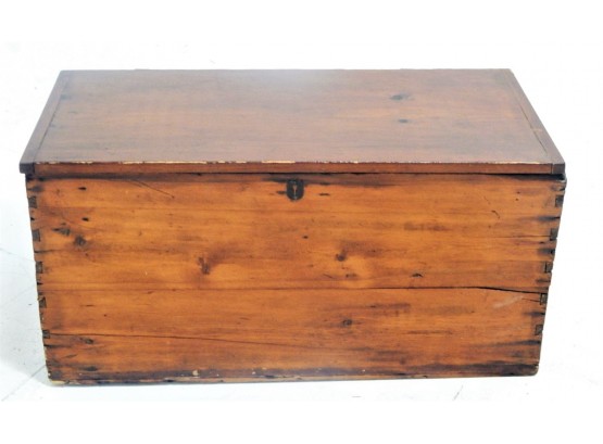 Antique Pine Dovetailed Chest Trunk