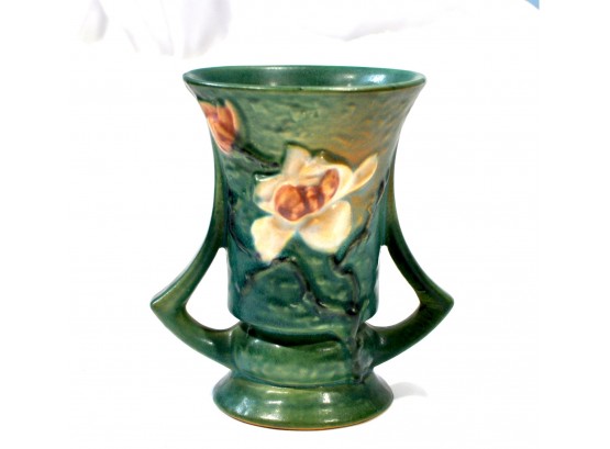 Original Vintage 1940's ROSEVILLE Pottery Green Vase
