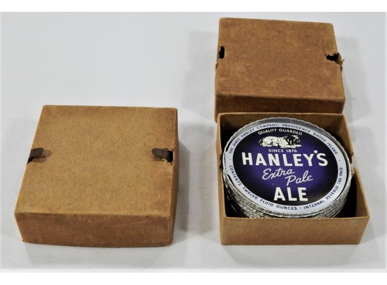 Two Vintage Boxes Of Hanley's Ale Coasters