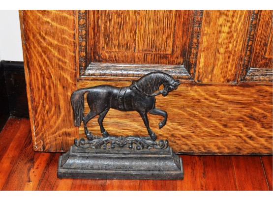 Original Antique 19th Century Cast Iron HORSE Doorstop