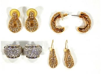 4 Pairs Authentic SWAROVSKI Earrings
