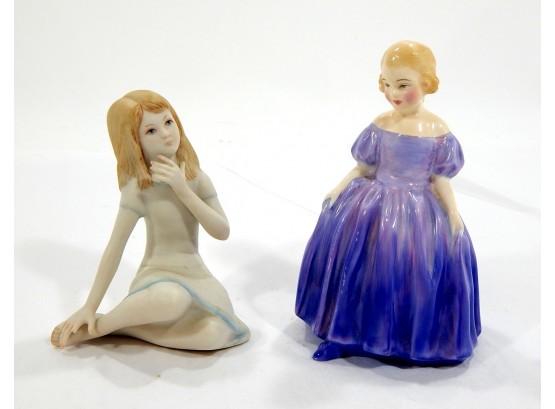 Vintage Cybis & Royal Doulton Girl Figurines