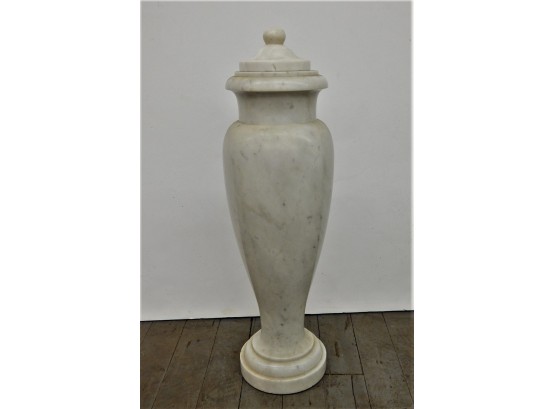 Tall Vintage Marble Covered Urn
