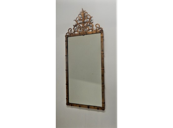 Decorative Gold Gilt Metal Wall Mirror