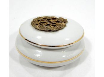 Vintage Porcelain Trinket Box With Crown RAR