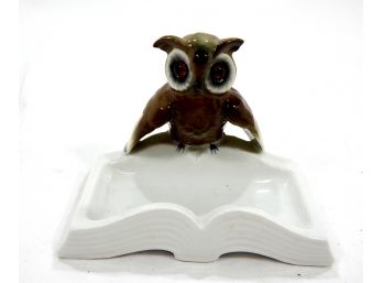 Vintage Bavaria Germany OWL Porcelain Trinket Tray