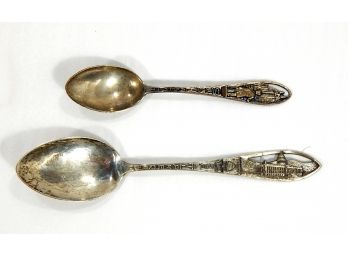 Lot 2 Antique Sterling Souvenir Spoons -Salt Lake City