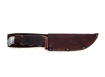 Original Vintage Schrade Walden Knife With Leather Sheath